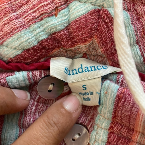 Sundance Gigi Relaxed Cotton Stripe Pants in Red Stripe (5) - Picture 4 of 6